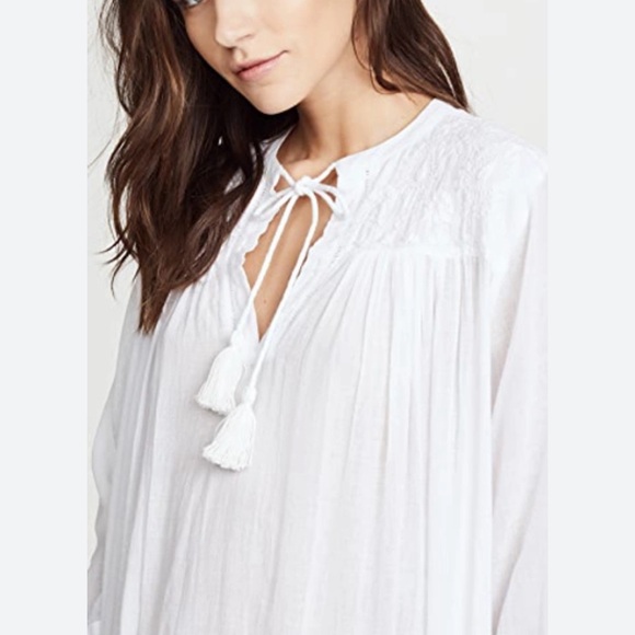 Rachel Zoe embroidered white Boho top - Picture 2 of 14